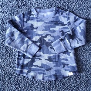 Gap Long Sleeve Thermal Blue Camo 4T